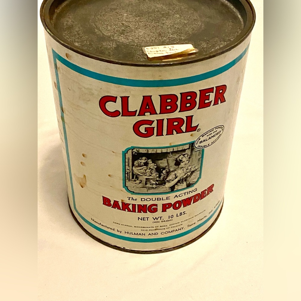 Vintage Memorabilia Clabber Girl Baking Powder Tin-Signs of Age